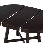 Table à manger ronde extensible Okak 58 po style ferme, table de cuisine avec pieds croisés épais et plateau lourd, table pliante pour salle à manger
