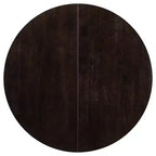 Table à manger ronde extensible Okak 58 po style ferme, table de cuisine avec pieds croisés épais et plateau lourd, table pliante pour salle à manger