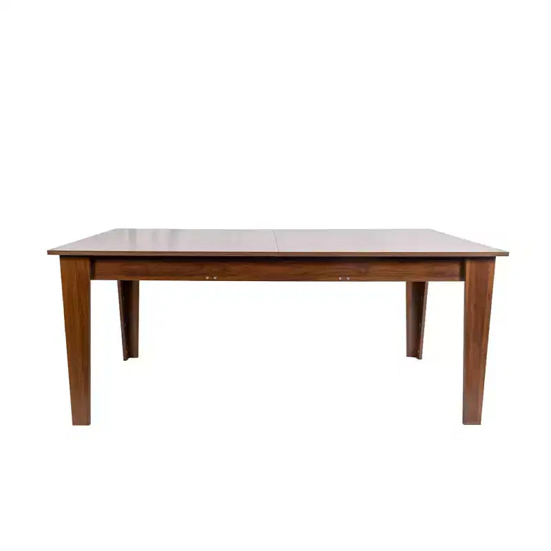 Okak 106.5IN Table de cuisine extensible moderne avec grand plateau, Table de salle à manger avec pieds épais, Table pliante pour salon, salle à manger, Noyer