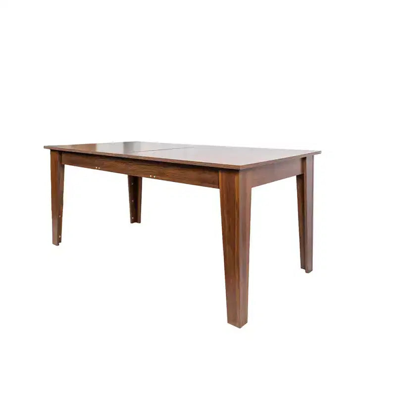 Okak 106.5IN Table de cuisine extensible moderne avec grand plateau, Table de salle à manger avec pieds épais, Table pliante pour salon, salle à manger, Noyer