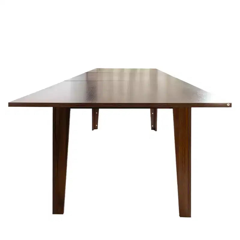 Okak 106.5IN Table de cuisine extensible moderne avec grand plateau, Table de salle à manger avec pieds épais, Table pliante pour salon, salle à manger, Noyer