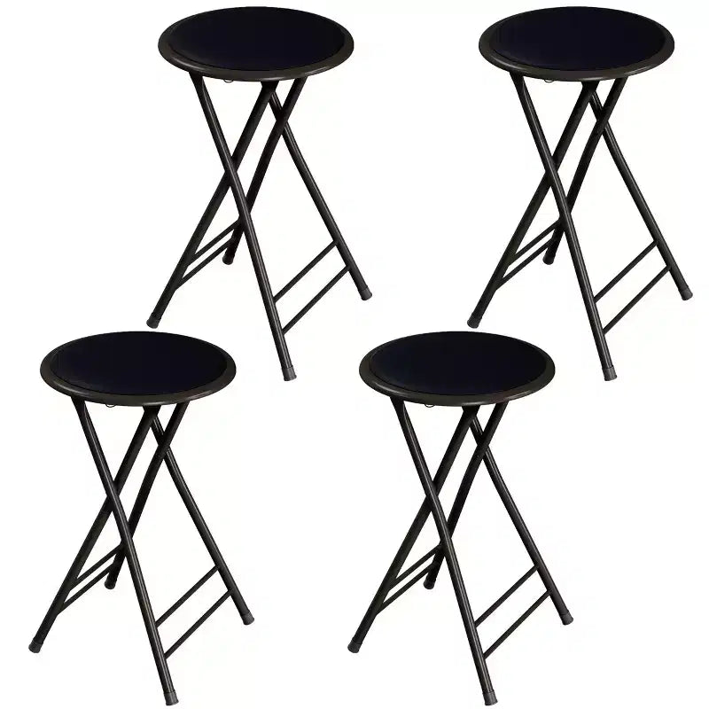 Lot de 4 tabourets de bar à hauteur de comptoir Lavish Home, chaises pliantes sans dossier de 61 cm avec capacité de 102 kg pour la cuisine, la salle de jeux ou la salle de loisirs