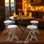 Lot de 4 tabourets de bar à hauteur de comptoir Lavish Home, chaises pliantes sans dossier de 61 cm avec capacité de 102 kg pour la cuisine, la salle de jeux ou la salle de loisirs