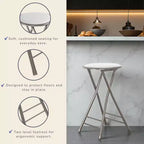 Lot de 4 tabourets de bar à hauteur de comptoir Lavish Home, chaises pliantes sans dossier de 61 cm avec capacité de 102 kg pour la cuisine, la salle de jeux ou la salle de loisirs