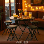 Lot de 4 tabourets de bar à hauteur de comptoir Lavish Home, chaises pliantes sans dossier de 61 cm avec capacité de 102 kg pour la cuisine, la salle de jeux ou la salle de loisirs