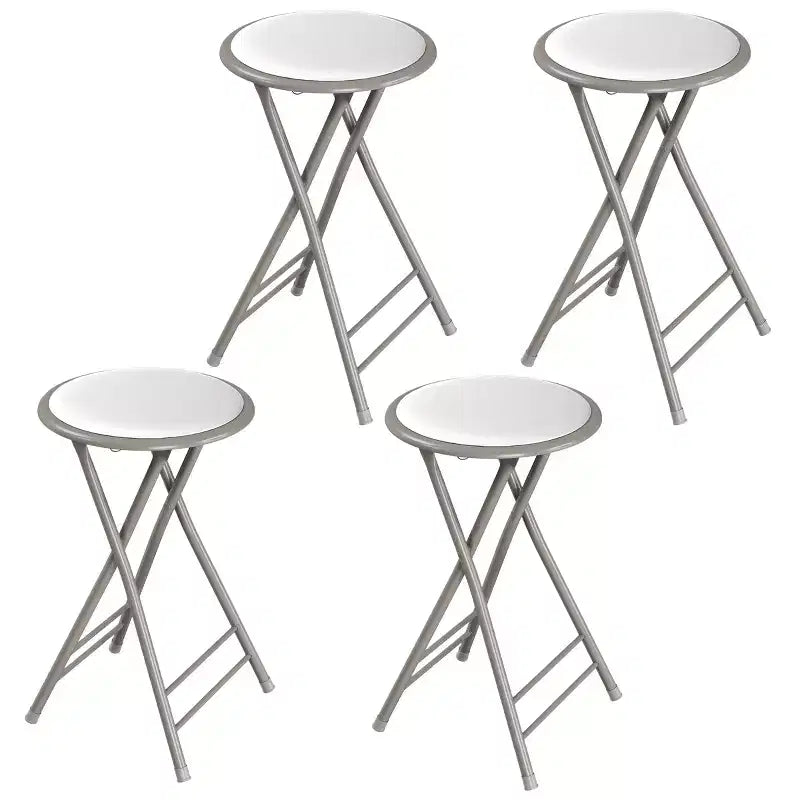 Lot de 4 tabourets de bar à hauteur de comptoir Lavish Home, chaises pliantes sans dossier de 61 cm avec capacité de 102 kg pour la cuisine, la salle de jeux ou la salle de loisirs