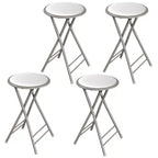 Lot de 4 tabourets de bar à hauteur de comptoir Lavish Home, chaises pliantes sans dossier de 61 cm avec capacité de 102 kg pour la cuisine, la salle de jeux ou la salle de loisirs
