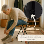 Lot de 4 tabourets de bar à hauteur de comptoir Lavish Home, chaises pliantes sans dossier de 61 cm avec capacité de 102 kg pour la cuisine, la salle de jeux ou la salle de loisirs