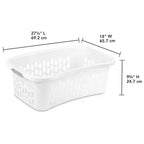 Sterilite Panier à linge HipHold, 1,5 boisseau, en plastique, blanc, lot de 6