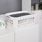 Sterilite Panier à linge HipHold, 1,5 boisseau, en plastique, blanc, lot de 6