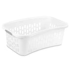 Sterilite Panier à linge HipHold, 1,5 boisseau, en plastique, blanc, lot de 6