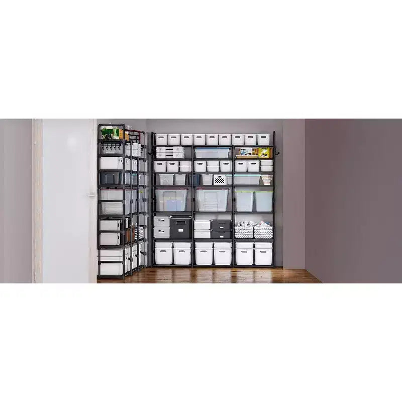 Étagère à chaussures à 7 niveaux, étagère à chaussures réglable pour 24-30 paires, organisateur de bottes hautes pour placard, chambre, garage, entrée, noir