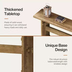 Console en bois massif Lantine pour entrée, table de canapé de ferme de 160 cm de long derrière un canapé, pour hall d'entrée, couloir, salon, marron