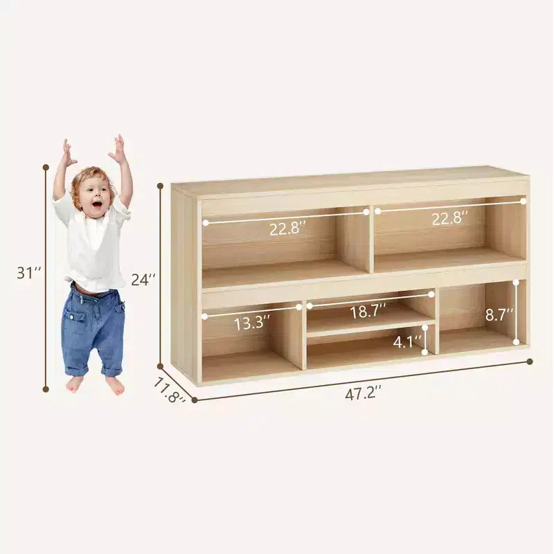 Étagère à livres pour enfants avec tiroir - Organisateur de jouets avec étagère à livres, étagère à livres pour chambre d'enfant, pour chambres d'enfants, salles de jeux, chambres à coucher