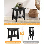 Table d'appoint, bout de canapé avec étagère de rangement à 2 niveaux, pour petits espaces, gris