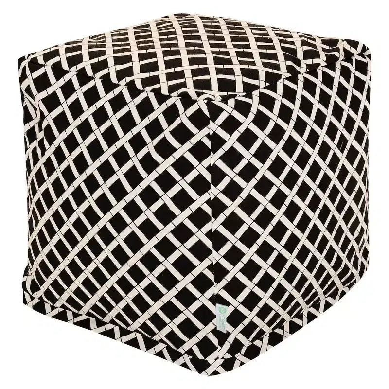 Majestic Home Goods,Pouf Cube Bambou Brûlé