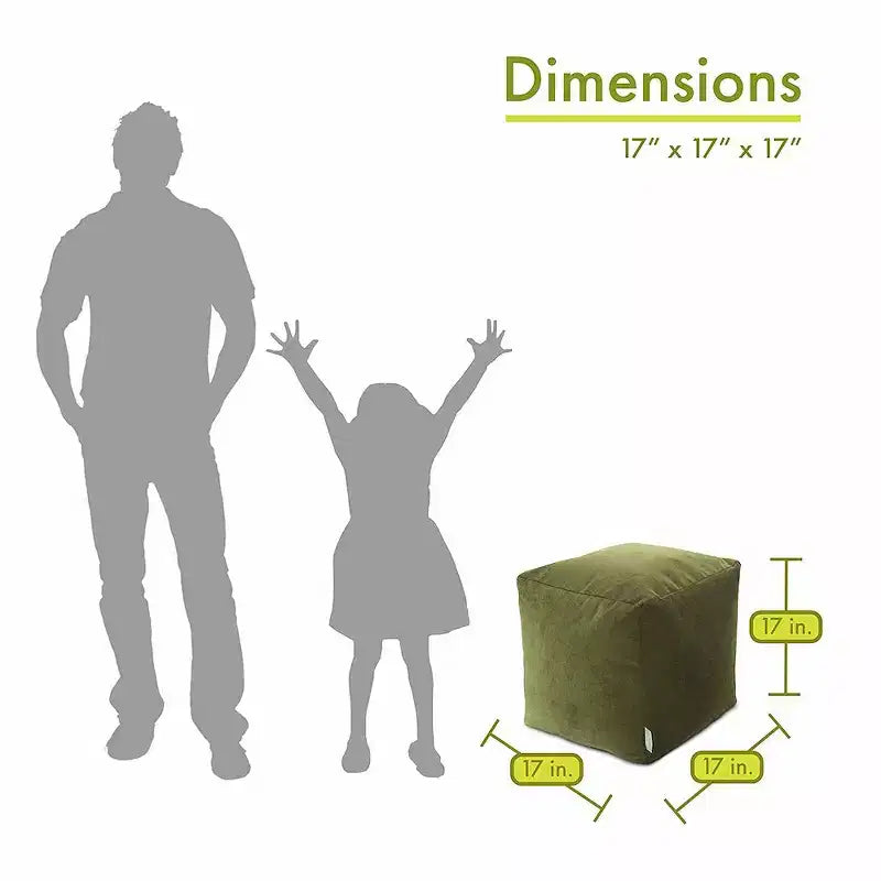 Majestic Home Goods, Cube Pouf Villa