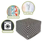 Majestic Home Goods,Pouf ottoman en bambou brûlé