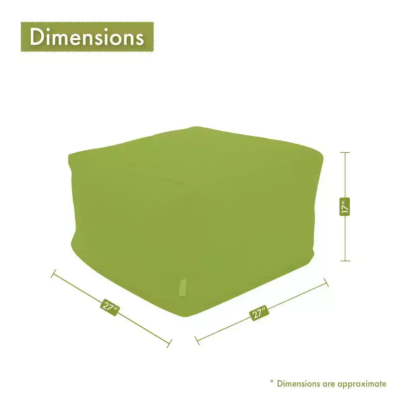 Majestic Home Goods,Pouf ottoman en bambou brûlé