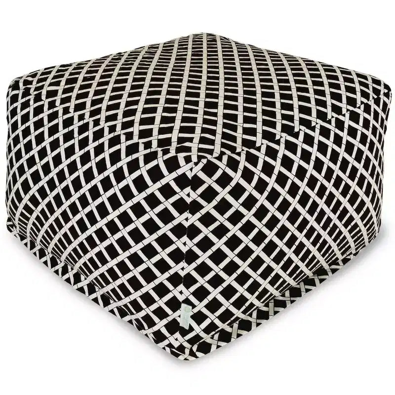 Majestic Home Goods,Pouf ottoman en bambou brûlé