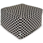 Majestic Home Goods,Pouf ottoman en bambou brûlé