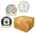 Majestic Home Goods,Pouf ottoman corail