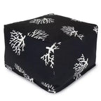 Majestic Home Goods,Ottoman Pouf Coral
