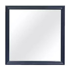 HomeStock Blue Framed Mirror with Traditional Louis Phillipe Design  Large Modern Bedroom Mirror