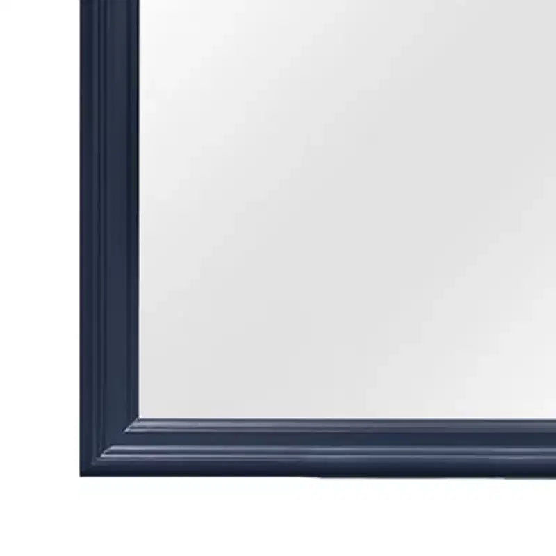 Miroir HomeStock encadré bleu au design traditionnel Louis Philippe – Grand miroir de chambre moderne