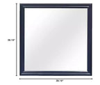 Miroir HomeStock encadré bleu au design traditionnel Louis Philippe – Grand miroir de chambre moderne