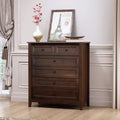 CuisinSmart 6 Drawer Dresser for Bedroom, Rustic Brown Dresser with 4 sturdy wood legs, Dark Brown Dresser for Living Room Hallway Enterway