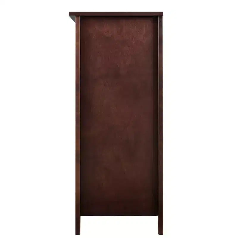 Commode de chambre CuisinSmart à 6 tiroirs, commode marron rustique avec 4 pieds en bois robustes, commode marron foncé pour salon, couloir, entrée