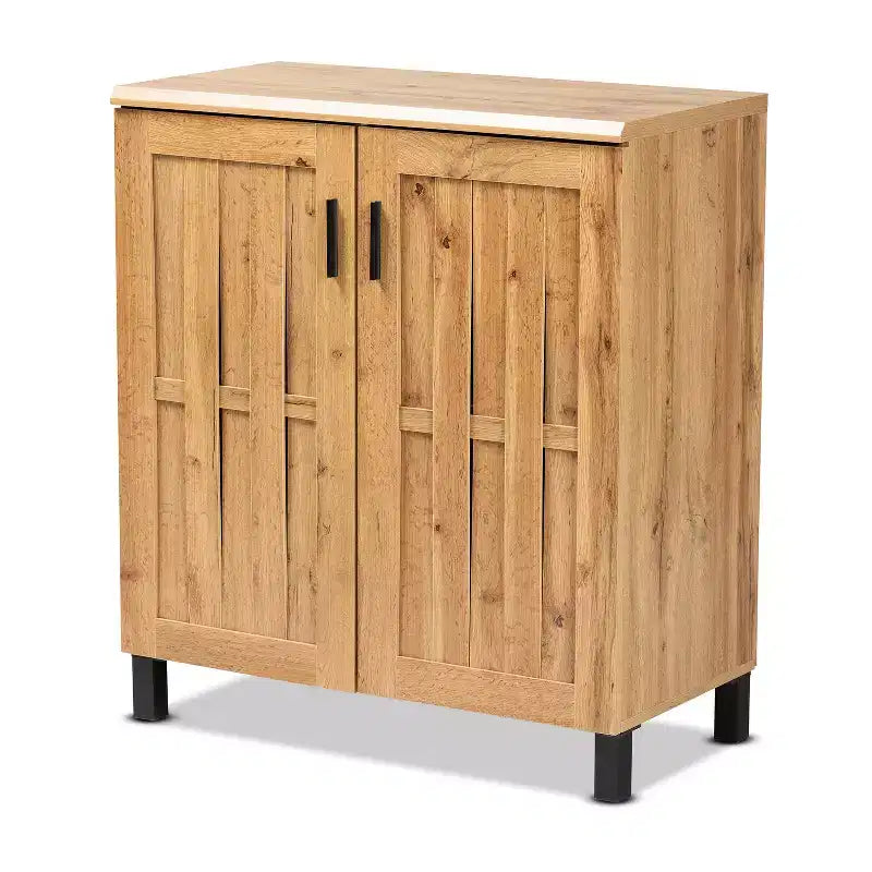 HomeStock 35.1 in H and 15.7 in.W Wood Utility Storage Cabinets with 2 -Doors and 2 Shelves