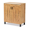 HomeStock 35.1 in H and 15.7 in.W Wood Utility Storage Cabinets with 2 -Doors and 2 Shelves