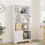 Bibliothèque en bois, bibliothèque avec portes, étagère de rangement pour chambre, convient pour la chambre, le salon, la maison, le bureau