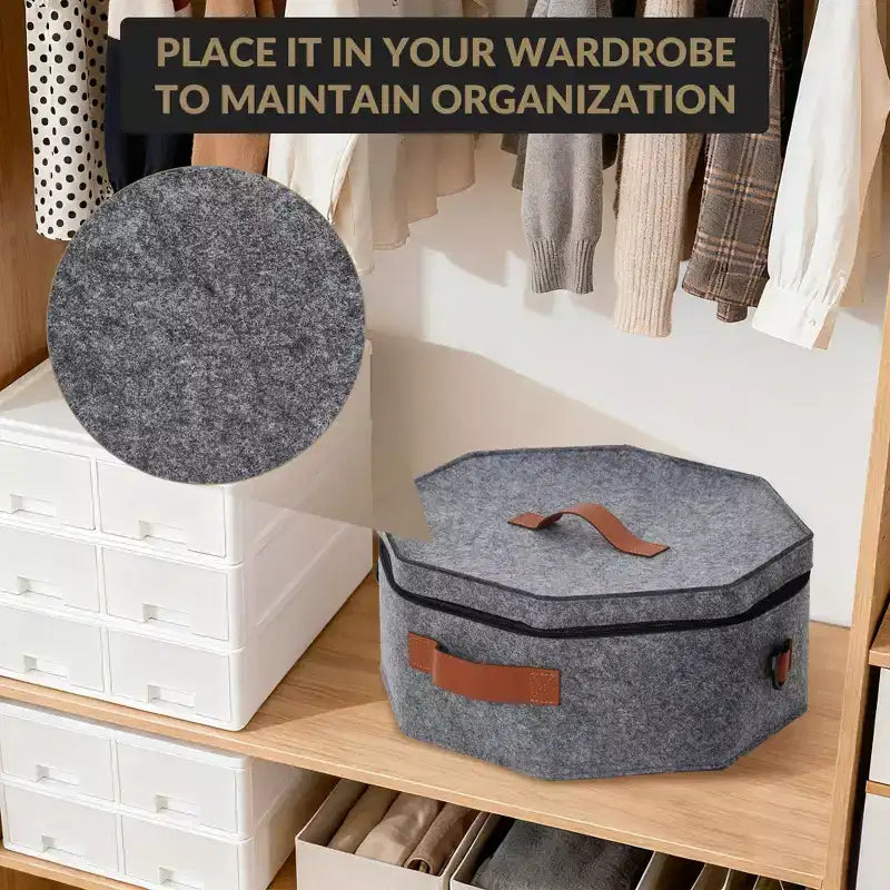 Lot de 4 boîtes de voyage pour chapeaux avec sangle, organisateur en carton rigide pour 3 à 5 casquettes, 43 x 18 cm