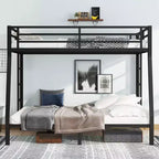 Lit superposé en métal Full XL sur Queen pour adolescents et adultes, gain de place/réduction du bruit/pas besoin de sommier tapissier