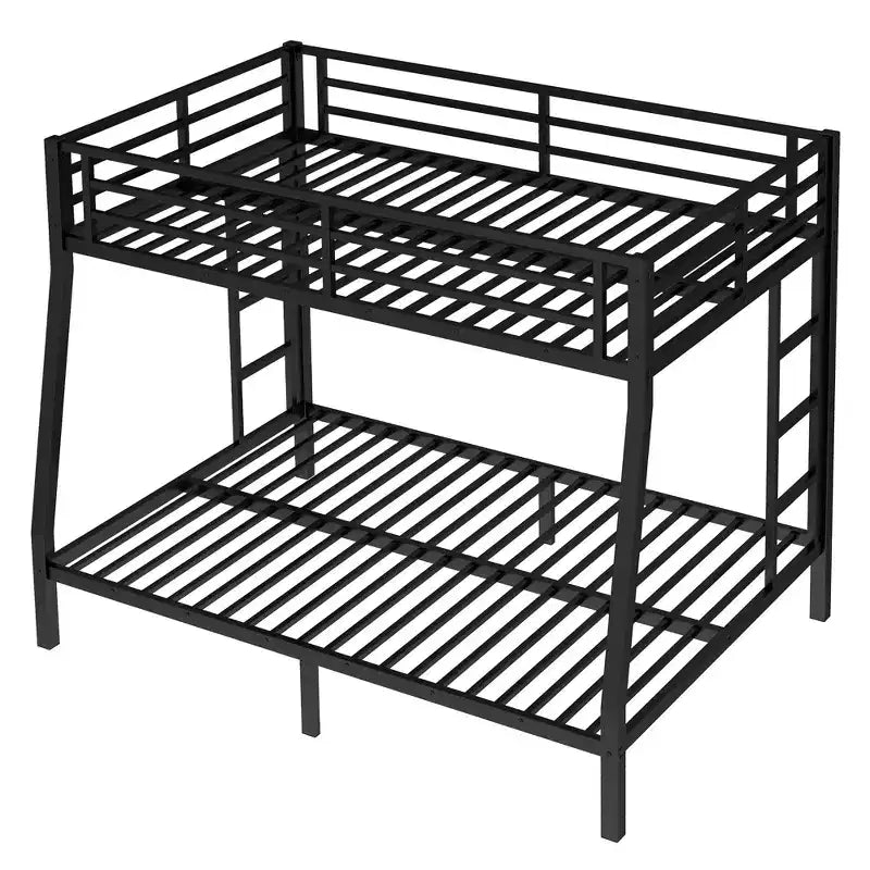 Lit superposé en métal Full XL sur Queen pour adolescents et adultes, gain de place/réduction du bruit/pas besoin de sommier tapissier