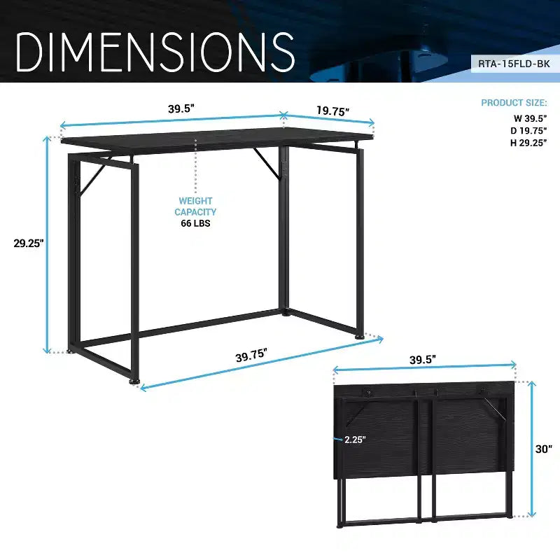 Bureau informatique Okak 39 pouces peu encombrant, bureaux de bureau à domicile avec pieds en métal, bureau debout pour salon, salle de lecture, bureau d'étude