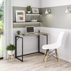Bureau informatique Okak 39 pouces peu encombrant, bureaux de bureau à domicile avec pieds en métal, bureau debout pour salon, salle de lecture, bureau d'étude