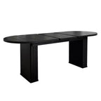 Table à manger extensible Okak 78IN pour 4-8 personnes, table de cuisine avec base à lattes en bois, table pliable pour salon, salle à manger