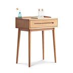 Okak 23.62IN Modern Wooden Standing Desk, Office Desk with 1 Large Drawer, Computer Desk for Home, Office, Classroom, Library, Oak