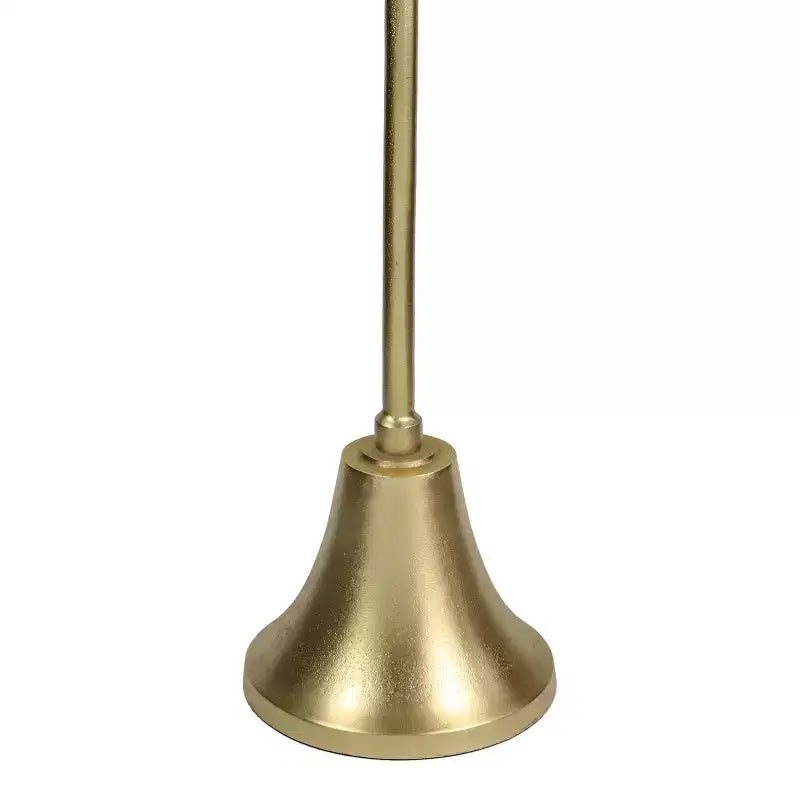 JONATHAN Y Irida 24 Table d'appoint et table basse design Art déco avec plateau rond martelé et base en forme de cloche
