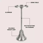 JONATHAN Y Irida 24 Table d'appoint et table basse design Art déco avec plateau rond martelé et base en forme de cloche