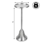 JONATHAN Y Irida 24 Table d'appoint et table basse design Art déco avec plateau rond martelé et base en forme de cloche