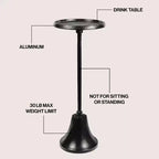 JONATHAN Y Irida 24 Table d'appoint et table basse design Art déco avec plateau rond martelé et base en forme de cloche