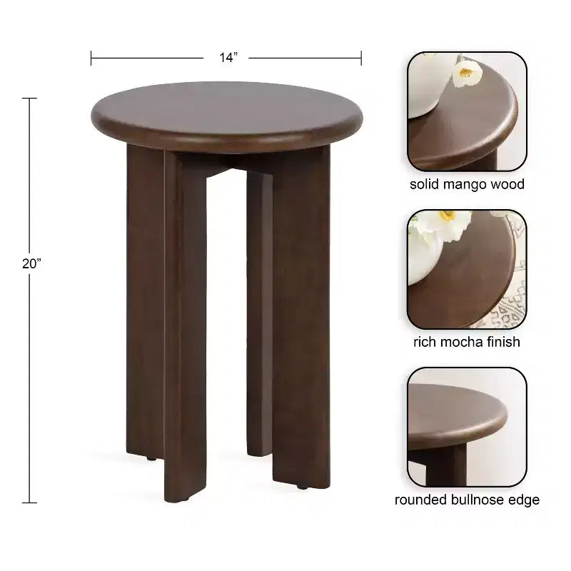 Table d'appoint ronde Kate et Laurel Seebeck