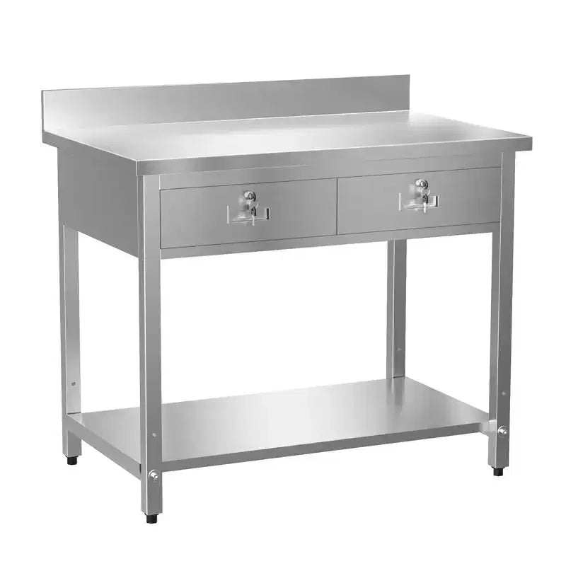 ROVSUN Table de Préparation et de Travail en Acier Inoxydable 42'' x 26'' avec Tiroir pour Cuisine de Restaurant