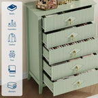 Commode 5 tiroirs, commode de chambre moderne en bois avec tiroirs de rangement, meuble TV de style ferme pour le salon, la chambre, le couloir