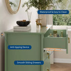 Commode 5 tiroirs, commode de chambre moderne en bois avec tiroirs de rangement, meuble TV de style ferme pour le salon, la chambre, le couloir